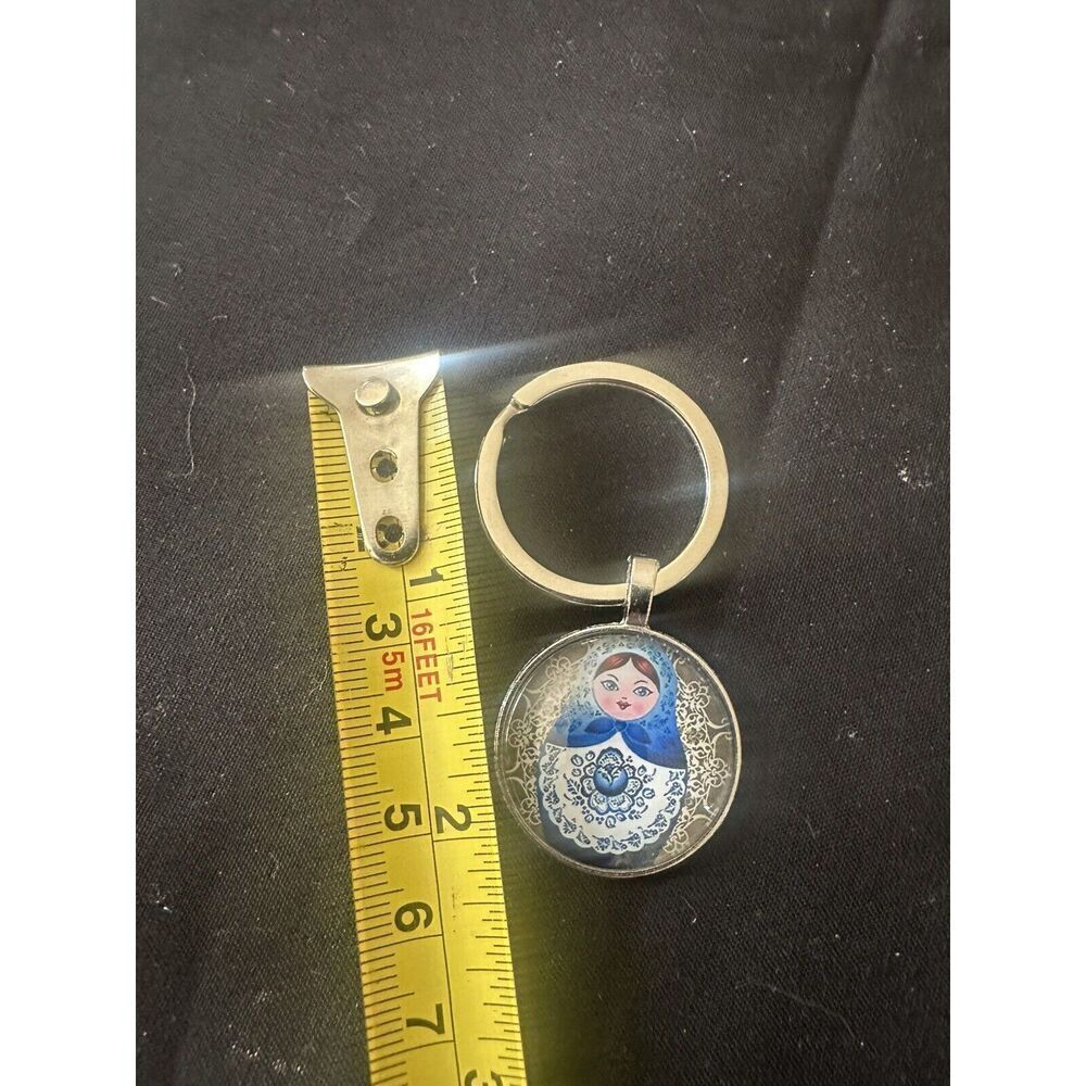 Matryoshka Basic Key Chain Silver Tone - Picture 3 of 4
